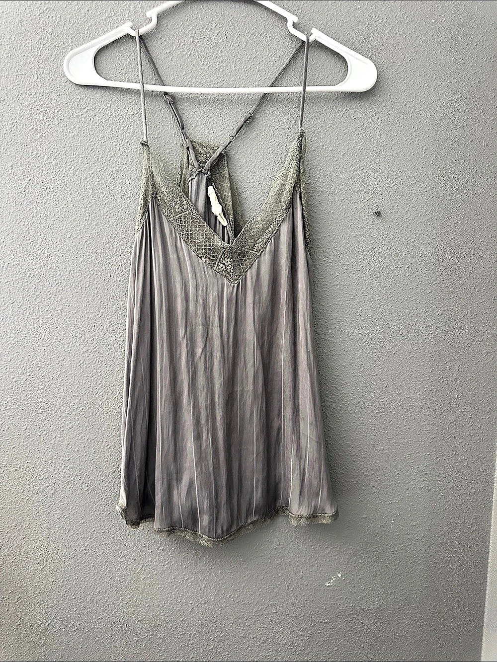 Love stitch Gray Lace Cami Size Medium